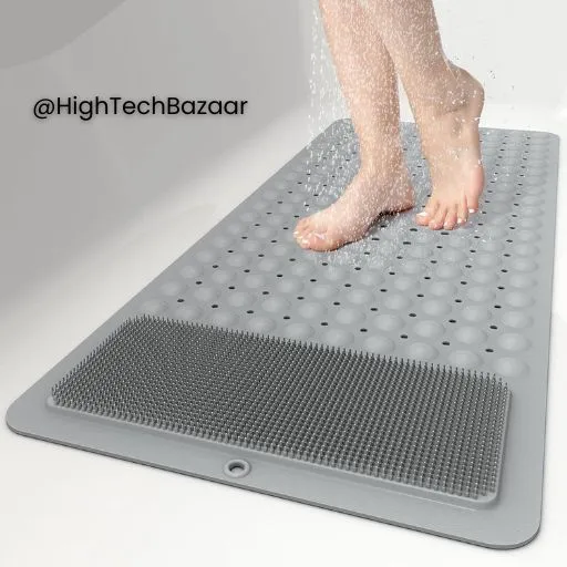 Extra Long Washable Bathroom Shower Foot Scrubber Mat